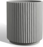 Heyzier Round Concrete Planter Outdoor Indoor, Large Cement Plant Pots for Flowe... - Image 2