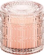 Hidden Label Sandalwood Rose Scented Candle with Crackling Wood Wick, 7.4oz Pink... - Image 2