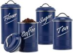 Hillbond Kitchen Canister Set of 4, Airtight Stainless Steel Food Storage Contai... - Image 2