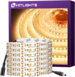 HitLights LED Strip Lights Warm White 3000K, 16.4ft High Density Tape Light, UL-... - Image 2