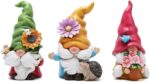 Hodao Set of 3 Spring Gnome Decorations Flower Gnomes Ornaments Decor Summer Out... - Image 2