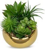 Hollyone Succulents Plants Artificial in Pots Fake Succulents for Outdoors Indoo... - Image 2