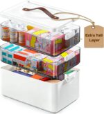 Homaigie Extra Tall 3-Tier Medicine Cabinet Organizer for Upright Medicine Bottl... - Image 2