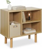 Home Zone Living Stackable Storage Cube End Table with Door or Shelf Options, Mo... - Image 2