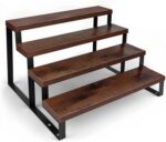 HomePekite Dark Brown Wood Cologne Organizer for Men,12 Inch Cologne Stand Water... - Image 2