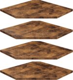 Homode Corner Shelf Wall Mount, Set of 4 Floating Corner Shelves with Cord Hole ... - Image 2