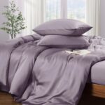 Horbaunal Tencel Lyocell Duvet Cover Queen Size 3 Piece - Lavender Silky Cooling... - Image 2