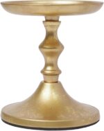 Hosley Aluminum Metal Decorative Pillar Candle Holder Gold Finish for Candles or... - Image 2