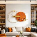 House Warming Gifts New Home - Large Gold Round Decorative Wall Clock Silent Boh... - Image 2