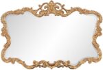 Howard Elliott Collection Antiqued Talida Gold Ornate Mirror for Wall, Large Foc... - Image 2