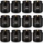 Howemon Scented Candle Set 12 Pack,Black, Candle for Home Scented, Odor Eliminat... - Image 2