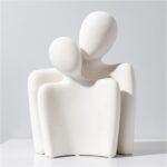 Hugging Couple Statues Ceramic Lover Figurine Characters Book Shelf Coffee Table... - Image 2
