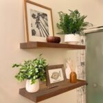 IAE Walnut Floating Wall Shelves 16 inch, Bathroom Shelves Wall Mounted,Invisibl... - Image 2