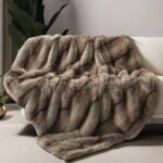 INCHGRASS Faux Mink Fur Blanket Luxury Fur Throw Blanket Sofa Fluffy Blanket Sup... - Image 2