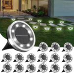 INCX Solar Ground Lights,16 Pack Solar Lights Outdoor Waterproof, Solar Garden L... - Image 2