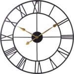 INFINITY TIME 30 Inch Wall Clocks for Living Room Decor, Oversized Modern Black ... - Image 2