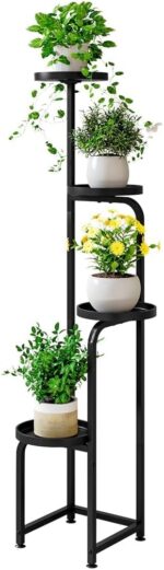 INGIORDAR Plant Stand Indoor Outdoor 4 Tier Metal Plant Shelf for Multiple Plant... - Image 2