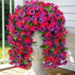 INXUGAO Artificial Fake Hanging Flowers Plants for Outdoor Spring Summer Decorat... - Image 2