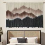 IOWER Macrame Wall Hanging 57" W x 35" L Brown Mountain Dip-Dyed Macrame Wall De... - Image 2