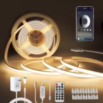 IP67 Waterproof Warm White Dimmable Dotless COB LED Strip Light with Remote & Ap... - Image 2