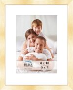 Icona Bay - 8x10 Gold Picture Frame with Removable Mat for 5x7 Photo - Modern St... - Image 2