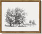 InSimSea Framed Wall Art for Living Room Vintage Tree Canvas Art Black and White... - Image 2