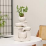 Indoor and Outdoor Tabletop Desktop Fountain Water Feature Home and Garden Ceram... - Image 2