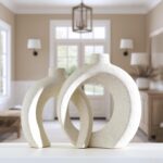 Interlocked Decorative Vase Set of 2 | Matte Sand-Textured Ceramic Vases for Mod... - Image 2