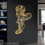 Irregular Line Metal Wall Decor, Abstract Line Metal Wall Art, Modern Luxury Wal... - Image 2
