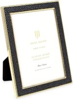 Isaac Jacobs 4x6 Black Leather with Gold Metal (Vertical & Horizontal) Picture F... - Image 2