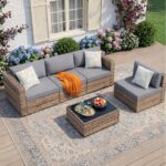 JAMFLY Patio Furniture Sets, 5-Piece Outdoor Patio Furniture with Thick Cushions... - Image 2