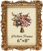 JANDERART Vintage Picture Frame 6x8 Inch, Antique Ornate Photo Frames with Glass... - Image 2