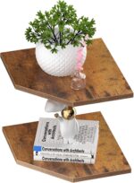 JJL Corner Wall Shelf, 10.4 Inch Wooden Corner Shelves, Set of 2 Floating Shelf ... - Image 2