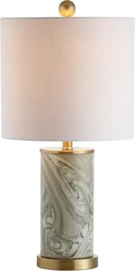 JONATHAN Y 20.5" Gray/Green Swirl Ceramic LED Table Lamp, Contemporary Marbled G... - Image 2