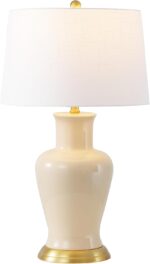 JONATHAN Y 29" Almond Traditional Ceramic Urn LED Table Lamp for Bedroom Decor, ... - Image 2