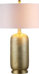 JONATHAN Y 30" Gold Modern Resin Table Lamp, Glam Contemporary Bedside Lamp with... - Image 2