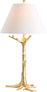 JONATHAN Y 33.5" Gold Leaf Resin LED Table Lamp, Glam Transitional Nature-Inspir... - Image 2