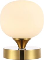 JONATHAN Y 6.13" Brass Gold/White Modern Cordless Rechargeable LED Table Lamp, F... - Image 2