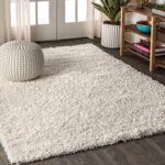 JONATHAN Y Mercer Shag Plush Cream Indoor Area Rug, 4x6, Contemporary, Modern, E... - Image 2