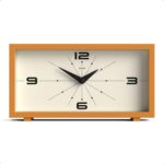 JONES CLOCKS® Odeon Desk Clock | Modern Rectangular Design | Mustard Yellow | St... - Image 2