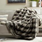 JONIYEAR High-end Premium Fuzzy Faux Wolf Fur Throw Blanket 50" x 60", Luxury Co... - Image 2
