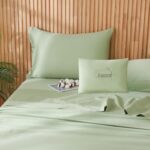 JSD 100% Cotton Sage Green Sheet Set Twin, 300 High Thread Count Sateen Sheets D... - Image 2