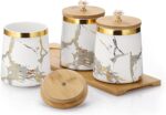 JUXYES Set of 3 Canisters Set for Sugar Coffee Tea with Airtight Lid, Ceramic St... - Image 2
