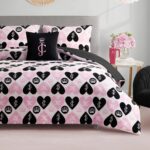 Juicy Couture Plush Reversible Queen Heart Logo 4-Piece Full/Queen Comforter Set... - Image 2