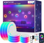 KANTUTOE Smart LED Wall Lights, 9-Piece RGB LED Light with App & Remote Control,... - Image 2