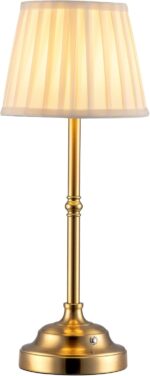 KDG Portables Cordless Table Lamp, Fabric Shade Desk Lamp, 4000mAh Rechargeable ... - Image 2