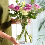 KOIUEYW Clear Vases for Centerpieces, 9 Inch Large Glass Vase for Bouquet, Glass... - Image 2