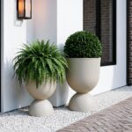 KOL Planters Flower Pots, Large Plastic Urn Planters for Indoor Outdoor Plants, ... - Image 2