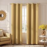 KOUFALL Gold Luxury Blackout Curtains for Living Room,Elegant Livingroom Curtain... - Image 2