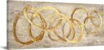 KREATIVE ARTS Large Abstract Canvas Art, Brown and Gold Pastel Paint Strokes, Mo... - Image 2